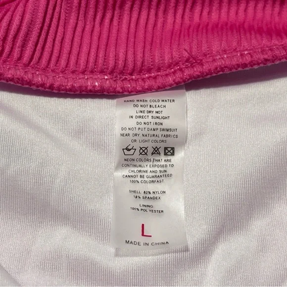 Two Piece Ribbed Adjustable Padded Pink Purple Yellow High-Waist Bikini Set - Picture 10 of 10